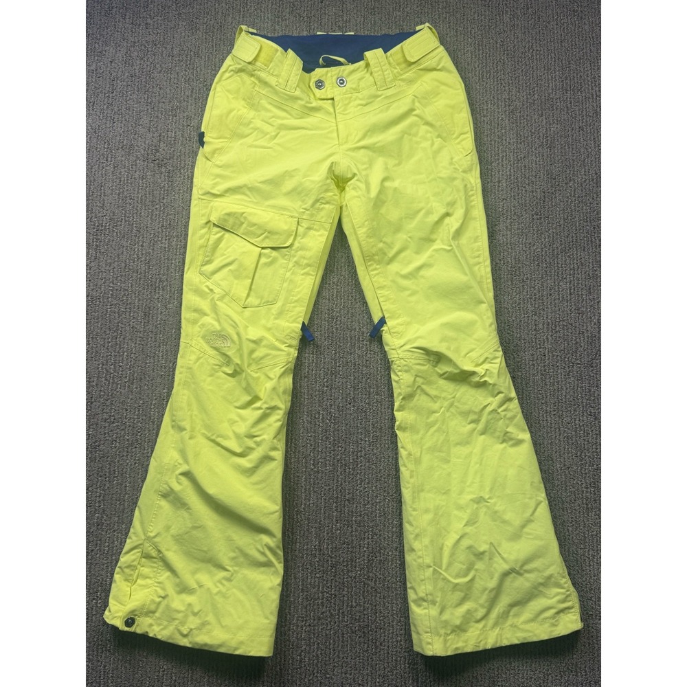 The North Face Flare Cargo Snow Pants Ski Snowboard Womens S Hyvent Yellow